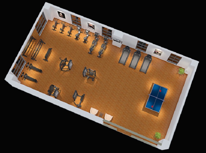 150m2 學(xué)校健身房